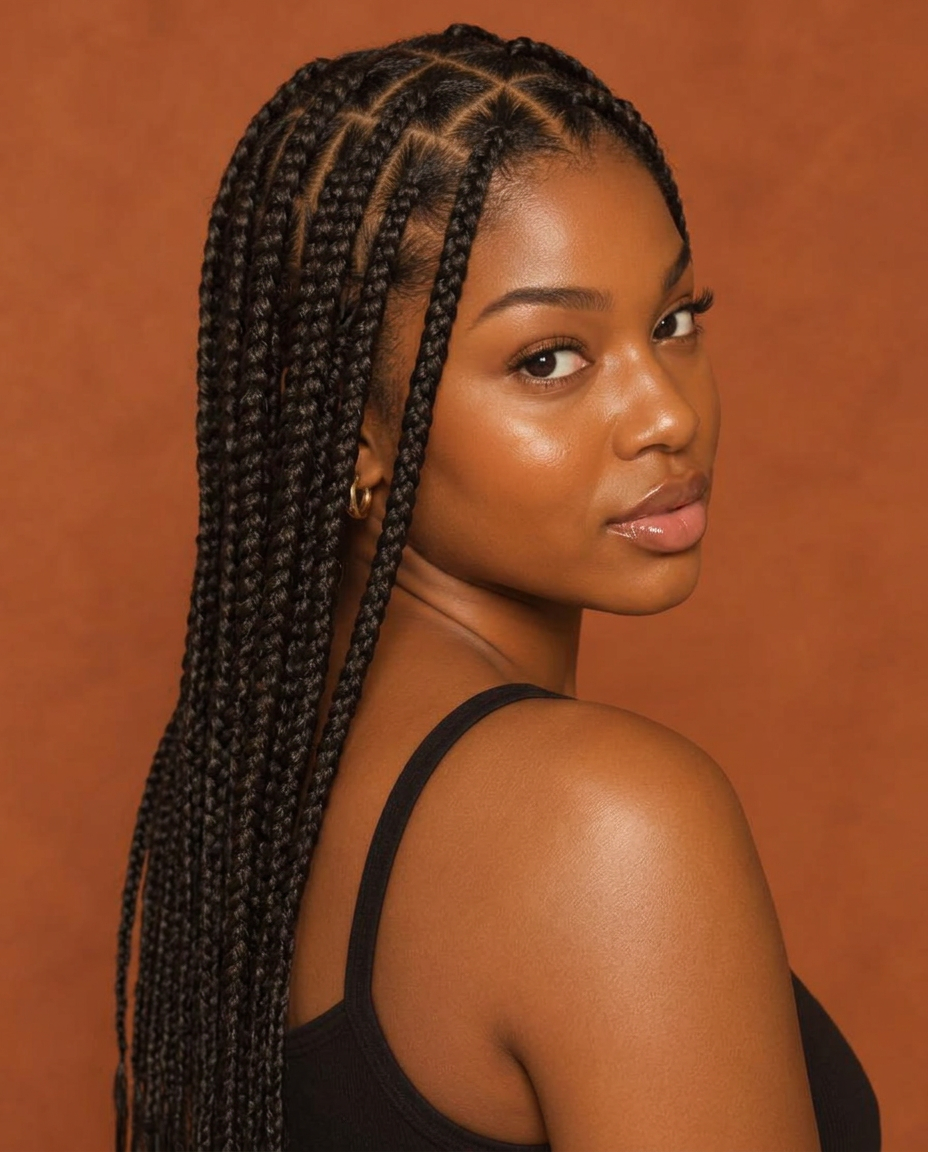 Box Braids by Monique H. — after