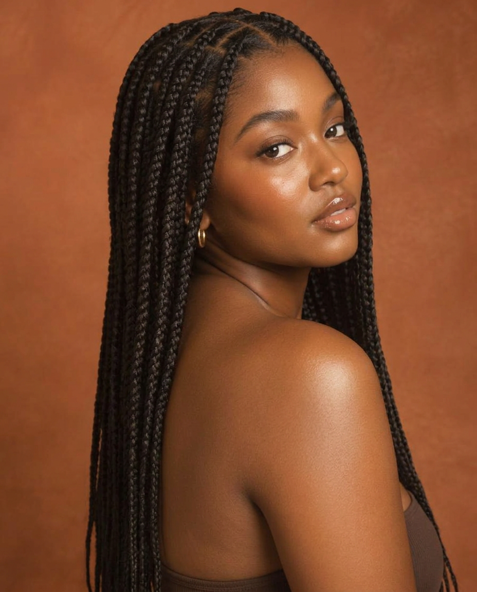 Knotless Braids by Jasmine R. — after